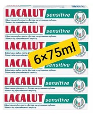 6 x 75 l Lacalut Sensitive Medical Toothpaste Made Germany Value Pack