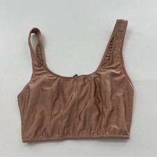 Out from Under Urban Outfitters UO Corset Top Crop Tank Womens Nude