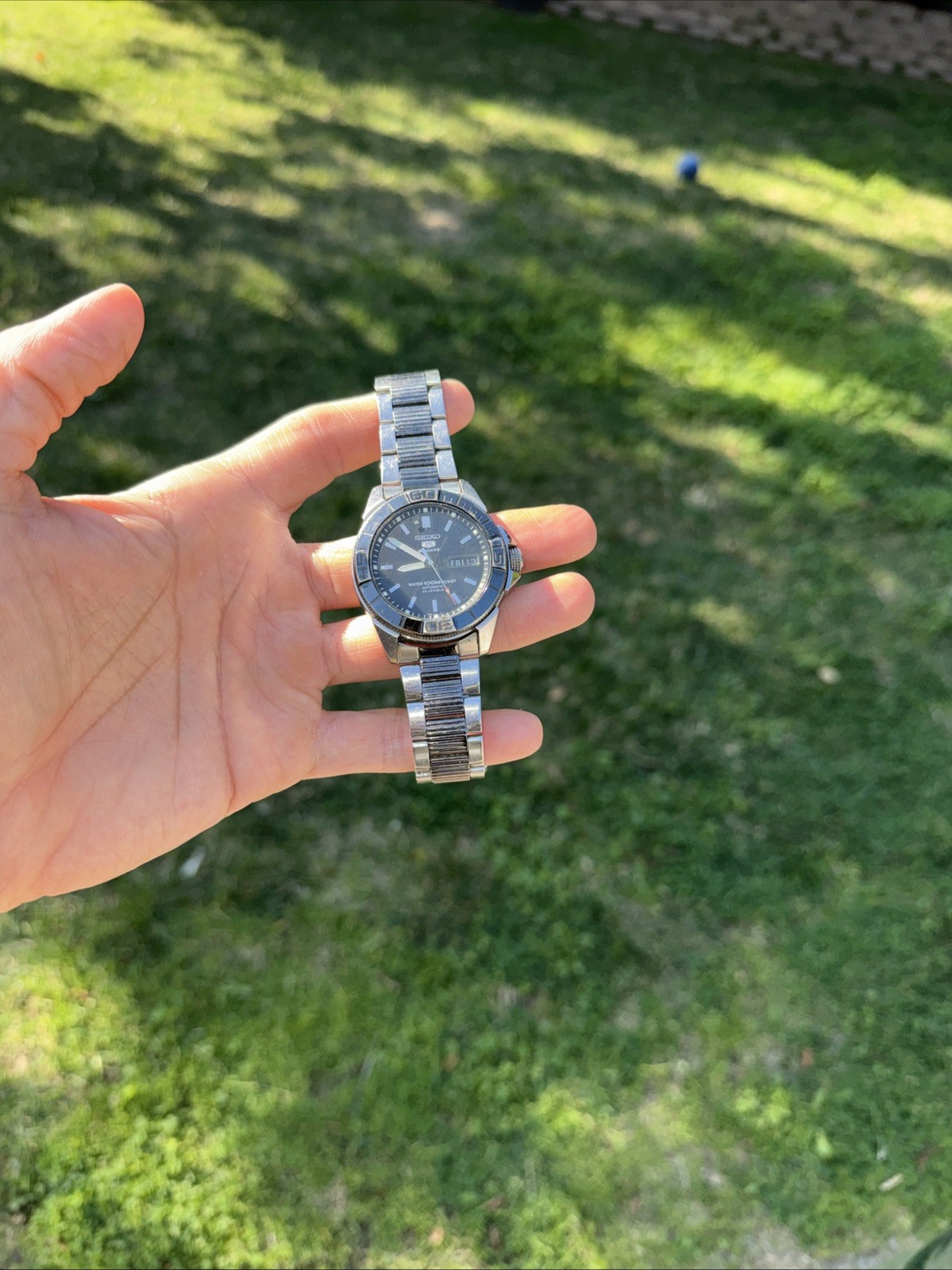 SEIKO Watch 5 Sports 7S36B WORKS Automatic Mechanic 100m CHIPPED Bezel - VintageWatches.PK SEIKO Watch 5 Sports 7S36B WORKS Automatic Mechanic 100m CHIPPED Bezel - vintagewatches.pk