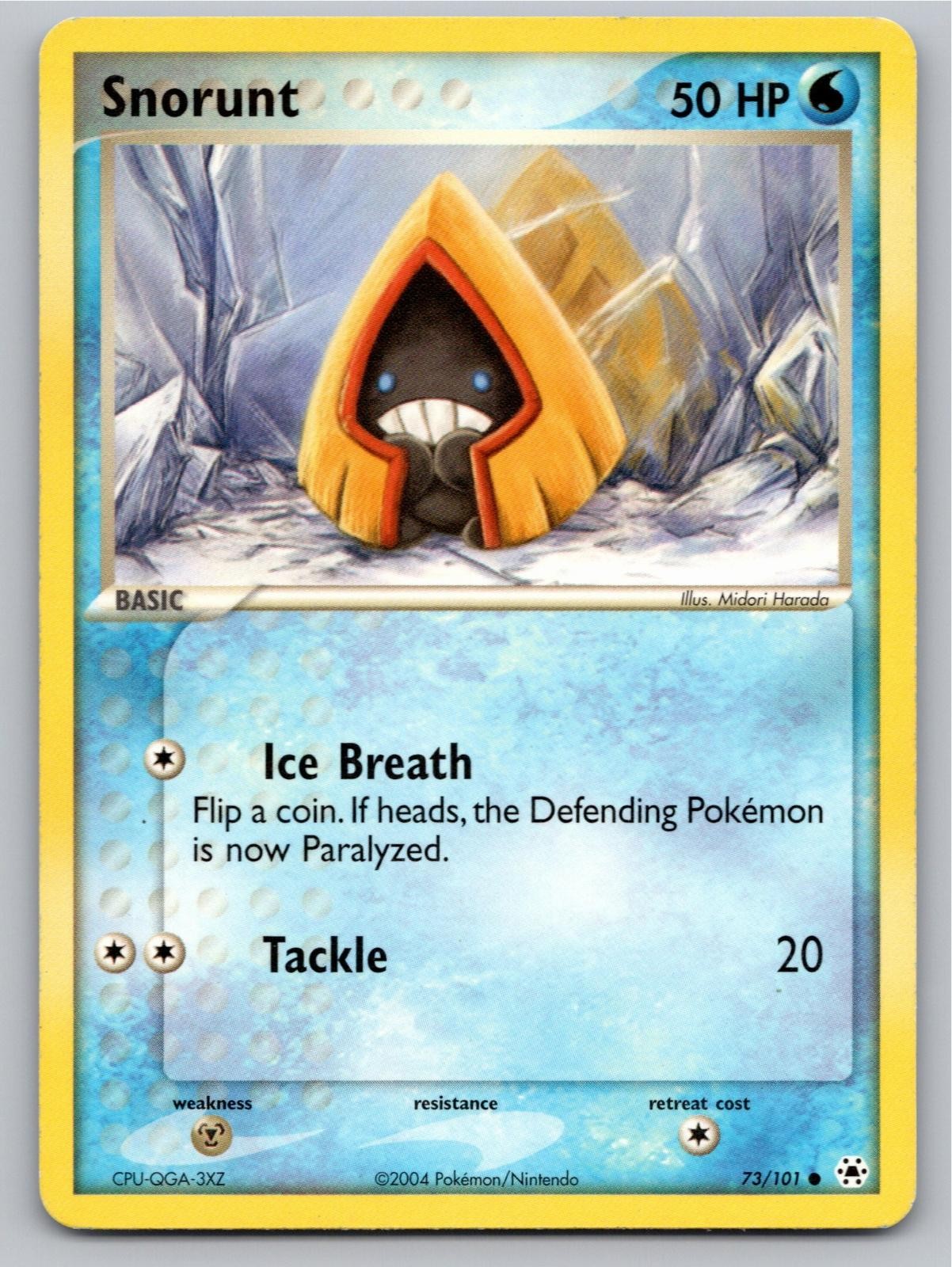 2004 POKEMON SNORUNT HIDDEN LEGENDS 73/101 C NM A62136 FREE S&H