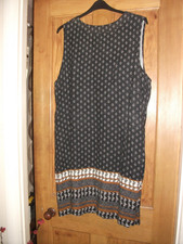 NUTMEG LINEN BLEND SHIFT DRESS SIZE 22