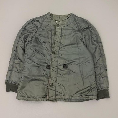 Vintage 50s Air Force Jacket Liner Olive Drab Sherpa Lined Size Medium