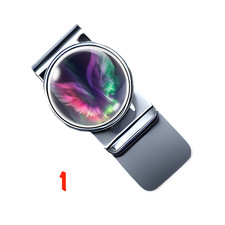 Northern Lights Angel Money Clip 4 Styles -Stainless Steel with 25mm Cabochon