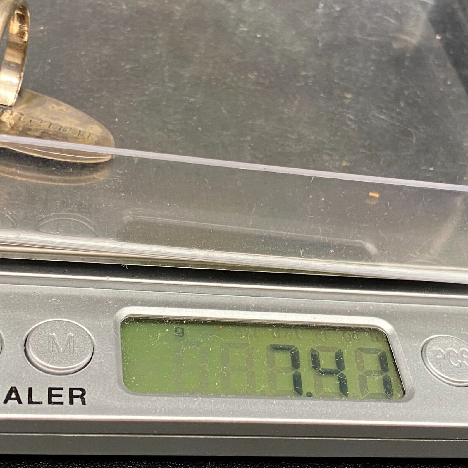 Vintage Hopi Lawrence Saufkie Prayer Feather Rain Sterling Silver Ring Size 8.25