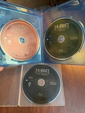 The Hobbit Trilogy Extended Edition Blu-ray Like New Discs only w Blank Cases