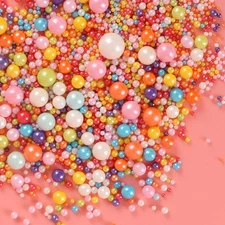 Kasvan Mixed Pearl Sugar Sprinkles - Edible Candy Pearls 130g/4.58 Oz, 