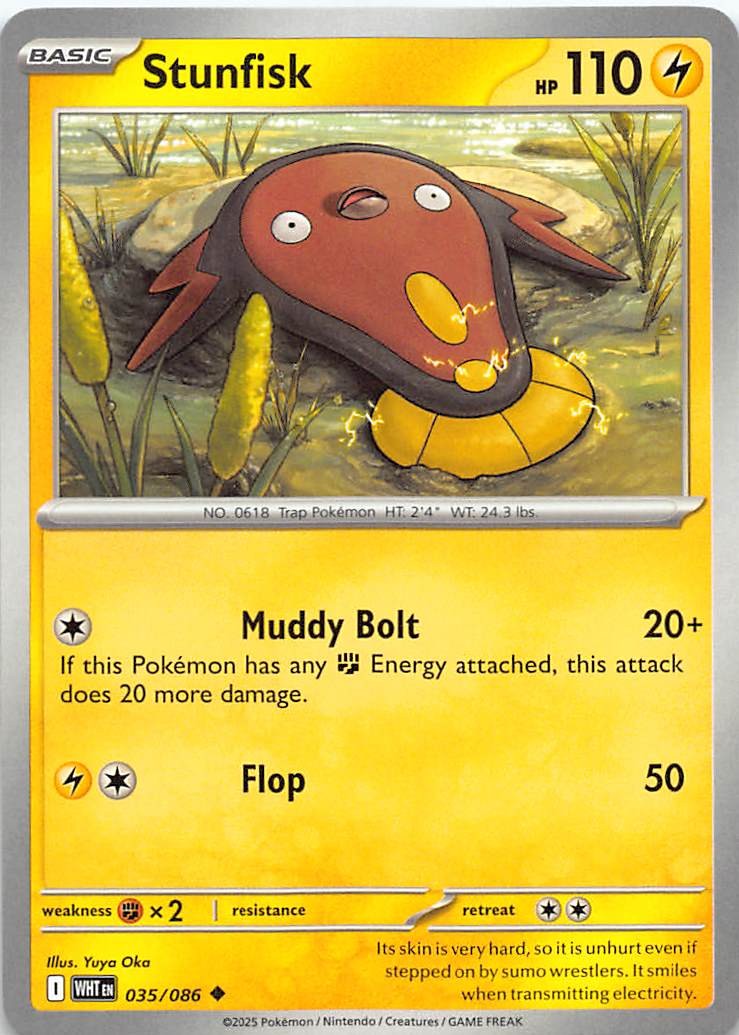2025 Pokémon Scarlet & Violet - White Flare #35 Stunfisk