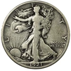 1921-S San Francisco Walking Liberty Silver Half Dollar 50C Fine FN F+