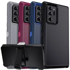 For Samsung Galaxy Note20 / 20 Ultra 5G Case Heavy Duty Hybrid Cover w/Clip Belt
