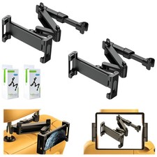2026 Car Headrest Tablet Holder 2 Pack, 3 in 1 Extension Arm Tablet Mount f...