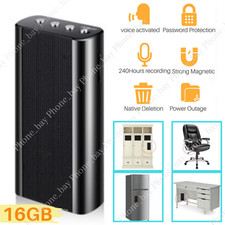 240 Hr Spy Mini MP3 Digital Voice Activated Recorder 16GB Audio Recording Device