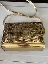 Whiting and Davis gold mesh evening bag Shoulder Purse Handbag