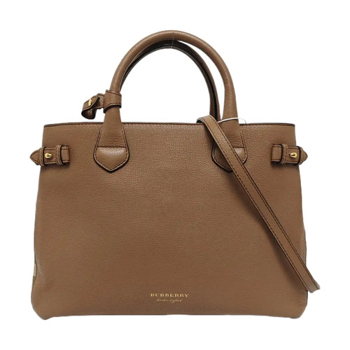 BURBERRY The Banner Handbags Leather Brown Free Shipping | Duties Paid