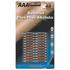 Kirkland Signature Alkaline  AAA Batteries 48 Pack – (one Pack Only) 0.31 per battery