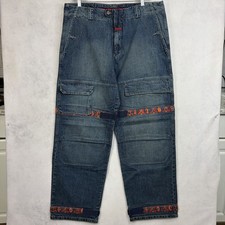 Vintage Marithe Girbaud Shuttle Tape Jeans Mens 38M Blue Denim Wide Leg 90s