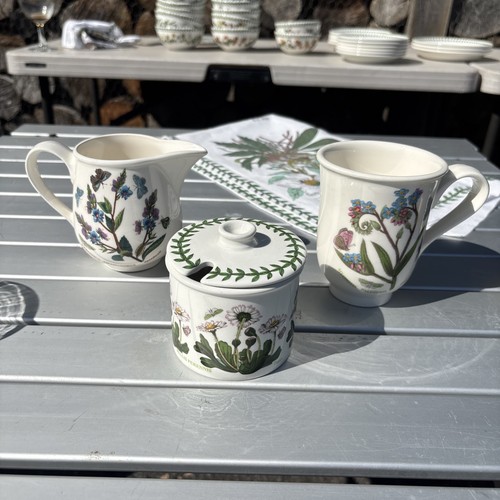 Portmeirion Botanic Garden Mug Creamer and Sugar Set