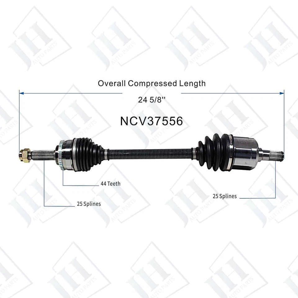 Eje CV conductor delantero izquierdo original para Hyundai Accent L4 2002-05 1,6 L tracción delantera manual Foto 2 de 4