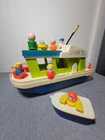 Near Complete! Fisher Price Vintage Happy House Boat  #985 W/ Extra People