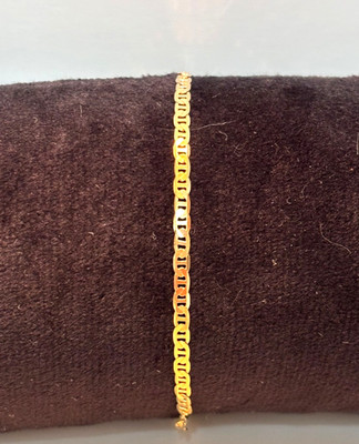 New 18 Kt Gold Filled Gucci Link  Bracelet 7.5'' 2mm