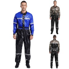 Mens One-Piece Tracksuit Overalls Wear-Resistant Coveralls Unisex Jumpsuit Oil