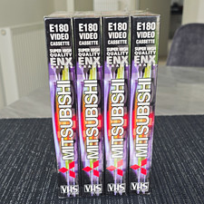 Mitsubishi E180 ENX Grade VHS Recordable Tapes 3hr 4 Pack Sleeve