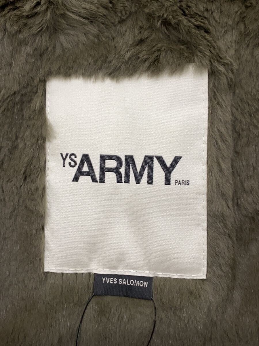 YVES SALOMON Piumino Cappuccio Pelliccia 34 Nylon Cachi JLYX KA 1003