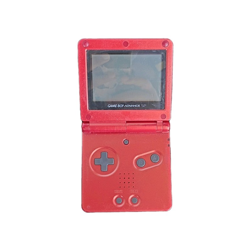 Nintendo Game Boy Advance SP Red Handheld System Console w/ Headphone Jack