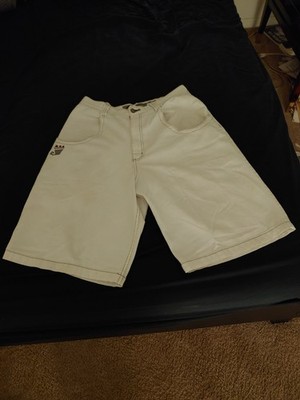 Vintage JNCO Jean Shorts White 34 90's ultra rare skateboarding style
