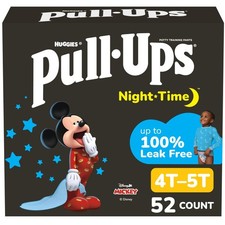 Pull-Ups Boys' Night-Time Potty Training Pants, Size 4T-5T Overnight Training...