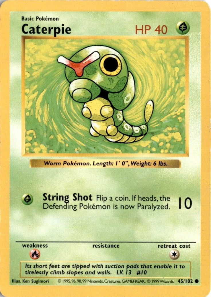 Caterpie 045/102 Base Set (Shadowless) for sale | eBay