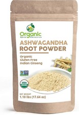 Organic Ashwagandha Root Powder - 1.10 lbs 17.64 oz  Resealable Kraft BagNon...