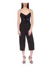 MICHAEL MICHAEL KORS Womens Black Sleeveless Cropped Jumpsuit XS