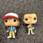 Lot Of 2 Stranger Things Funko Pops Loose Eleven With Eggos And Dustin With Comp