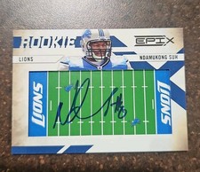 2010 Panini EPIX Ndamukong Suh RC AUTO /210 On Card Autograph Lions Rookie Card. rookie card picture