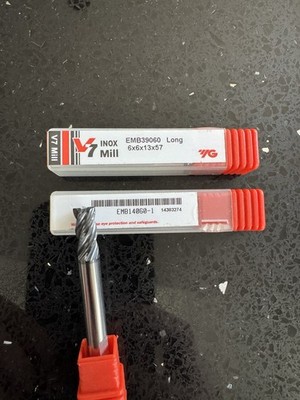 YG-1 V7 Inox EMB39060, 6mm, 4-flötig, Premium VHM Schaftfräser. Nagelneu