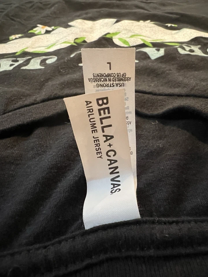 PEARL JAM 2022 Tour Black Peace Shirt ~ Woman Size L Authentic Concert Merch - Image 3 of 4