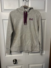 Under Armour Women's Storm Pullover Hoodie Size Medium Heather Gray/Purple