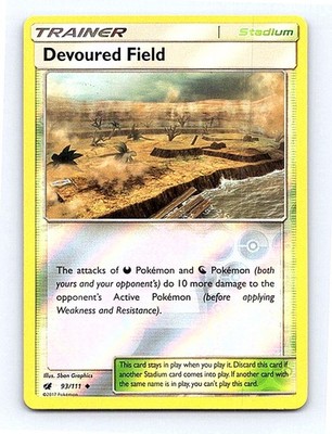 Devoured Field Reverse Holo 93/111 SM - Crimson Invasion Uncommon NM