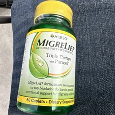 NEW Migrelief Triple Therapy W/ Puracol - Migraine Support 60 CT - FREE SHIPPING
