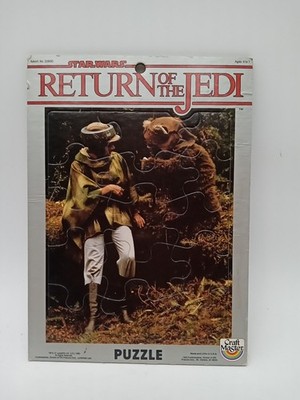 1983 Star Wars Craft Master Puzzle Princess Leia & Wicket the Ewok #ufb4