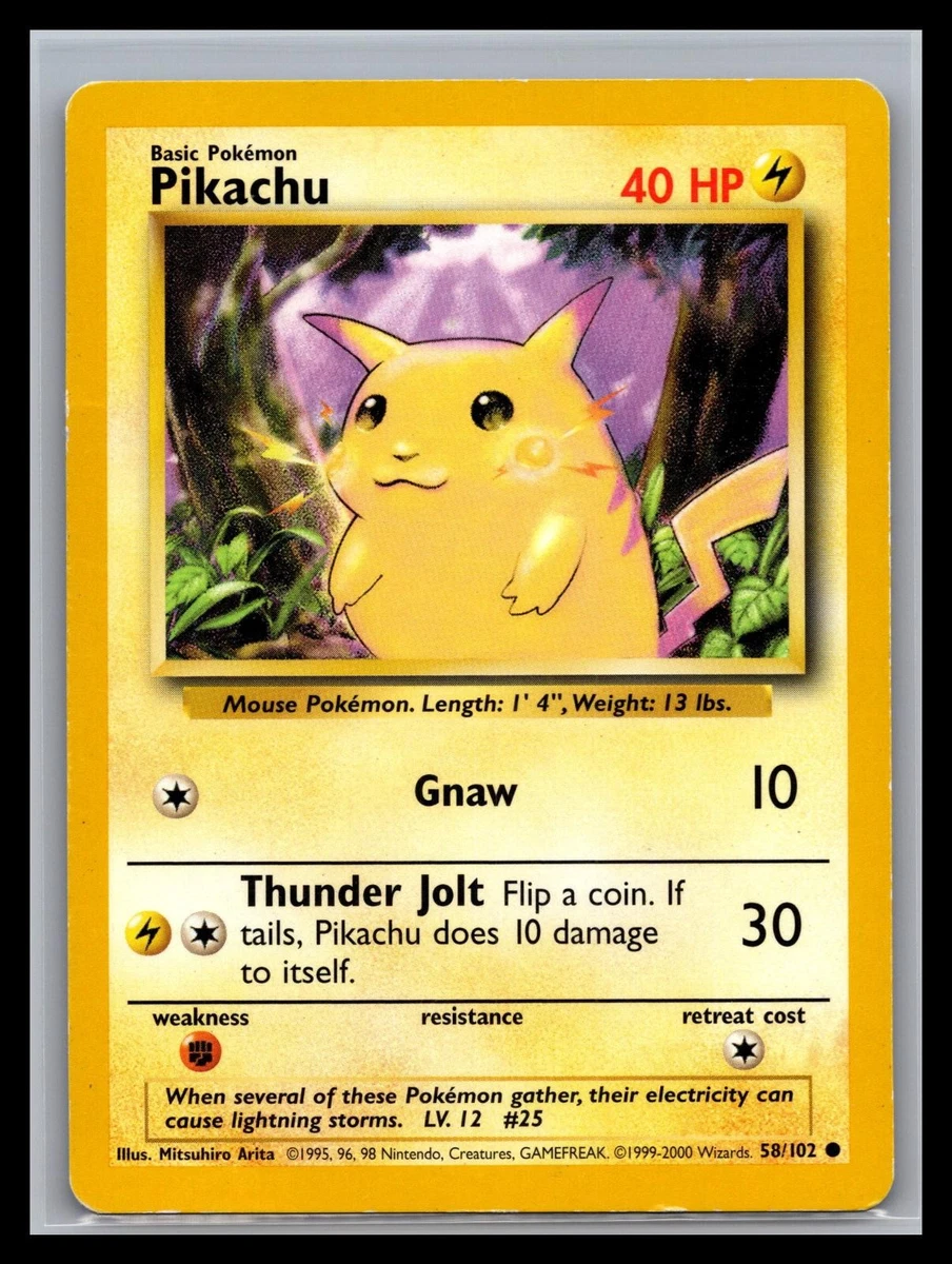 ピカチュウ　英語版　58/102 Pikachu 058/102 Base Set for sale | eBay