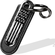 American Flag Keychain Carbon Fiber Leather Set Car Keychain,Universal keychain