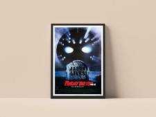 Friday the13th Horror Movie Jason-Voorhees Camp Crystal Lake Art Poster Canvas