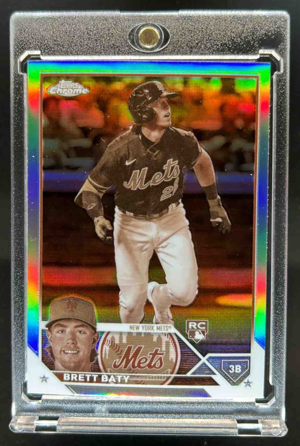 2023 Topps Chrome Brett Baty RC Sepia Refractor Rookie #204 Mets