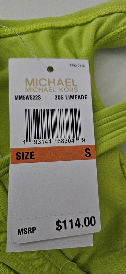 Bikini Michael Kors para mujer 2 piezas limada parte superior e inferior anillo agujero pequeño nuevo con etiquetas Foto 3 de 4