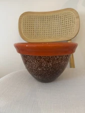 Gorgeous Hand Blown Orange Glass Mixing Bowl- Murano/Italy/Art Glass