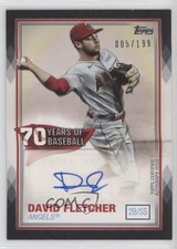 2021 Topps 70 Years of Baseball Series 2 Black /199 David Fletcher Auto 05is