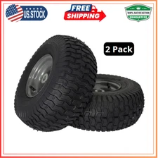 21446-2PK 15X6.00-6" Front Tire Assembly Replacement for Craftsman Riding Mowers