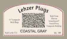 New 1/4" Composite Deck Plugs - Fiberon ArmorGuard - Coastal Gray