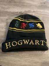 HARRY POTTER Hogwarts Winter Fall Beanie Knit STOCKING CAP All 4 Houses Unisex